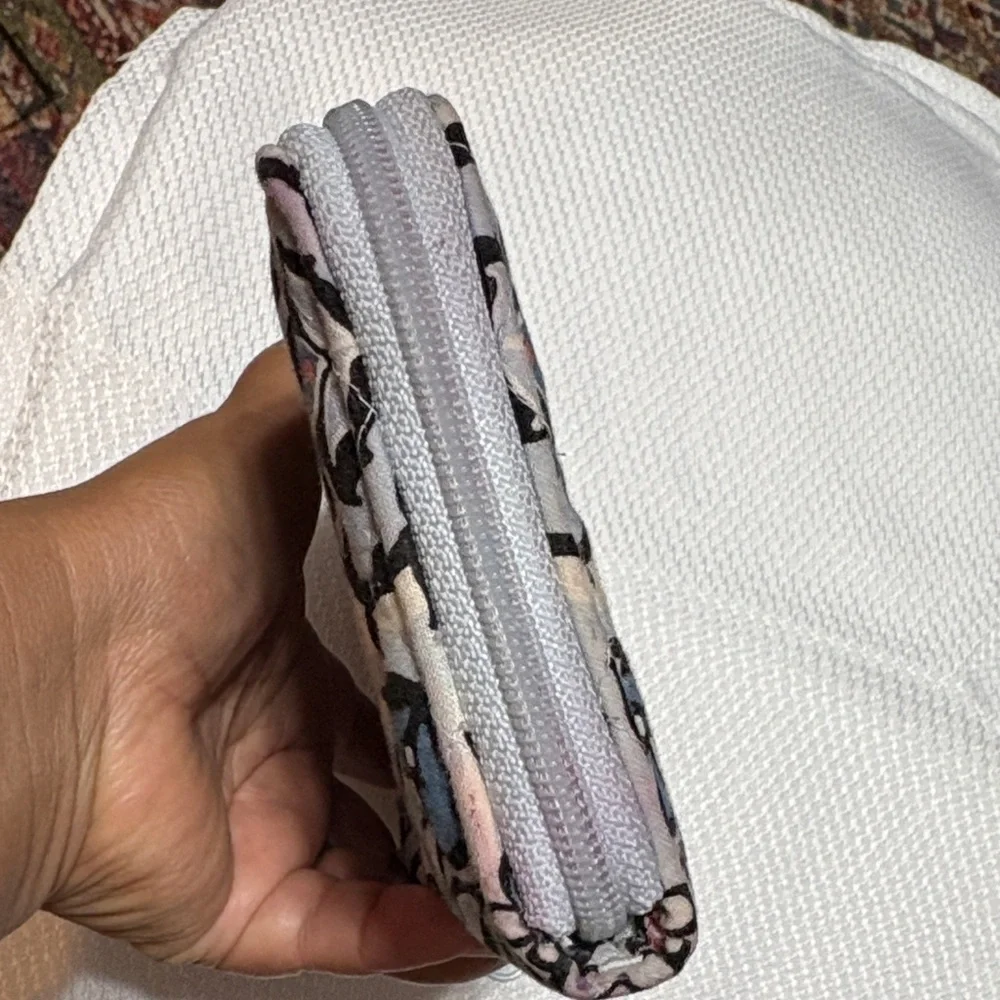 Vera Bradley Black and Gray Floral Wristlet - Picture 6 of 11